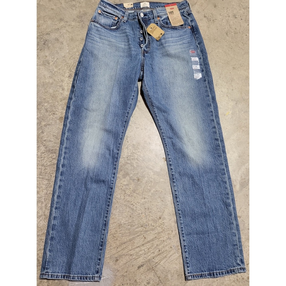 New Levi's 501 Curve Women's 31x32 High Rise Straight Leg Stretch Button Fly NWT